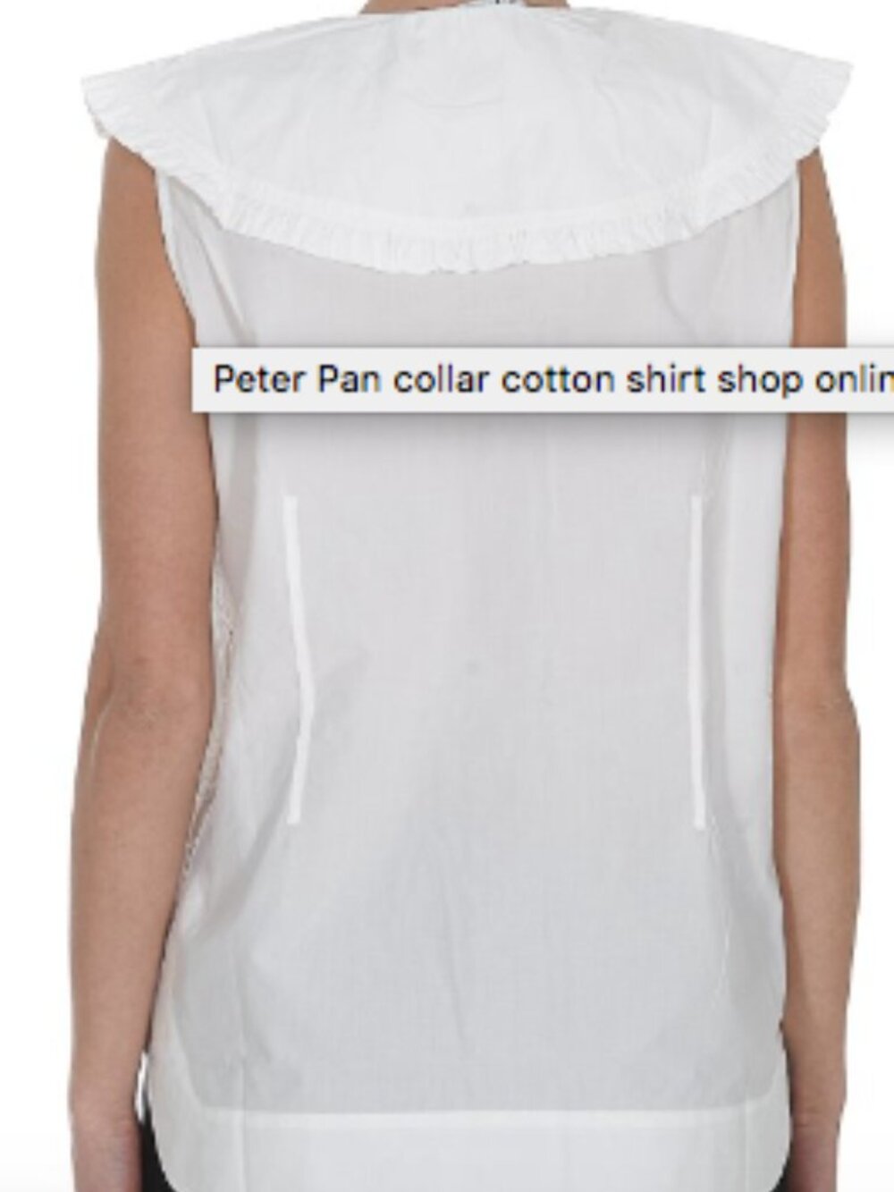 Ganni Bright White Peter Pan Collar Shirt - Picture 5 of 5